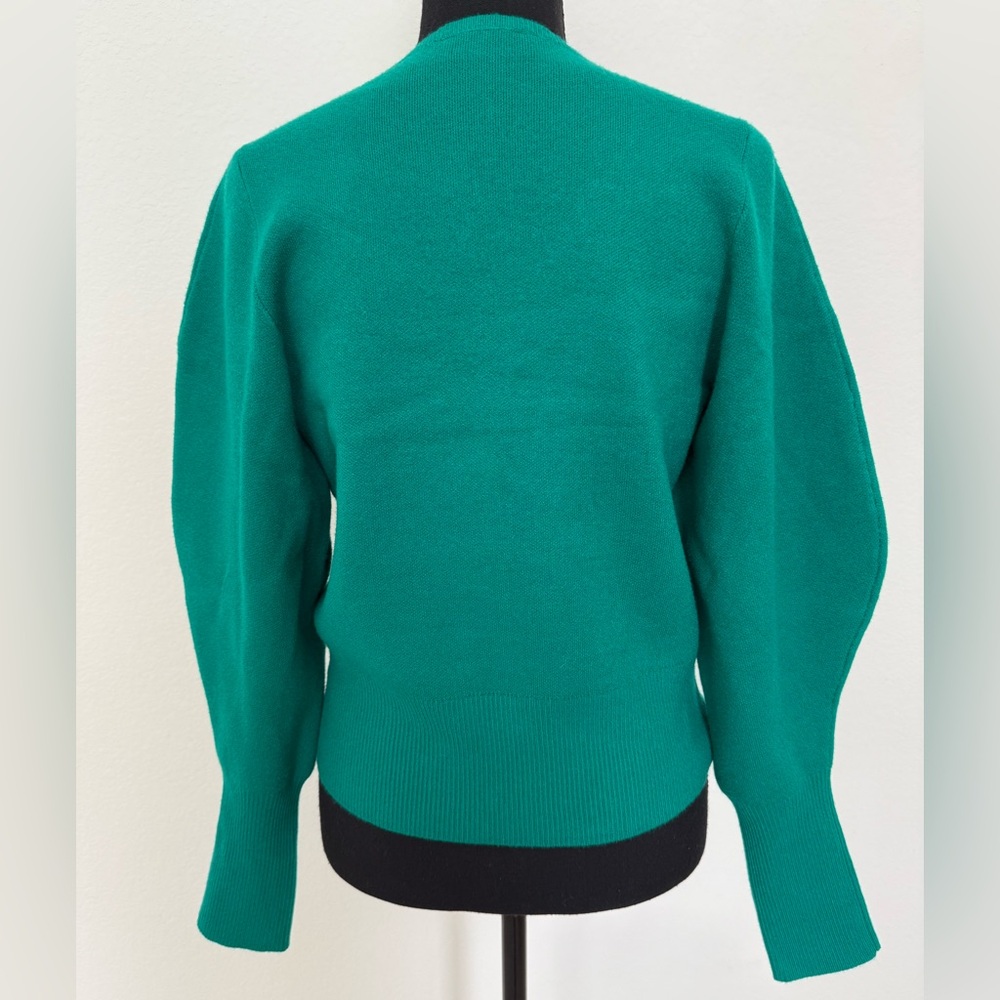 Express Green Crewneck Sweater | Classic Pullover Knit | Size Small - Picture 2 of 4